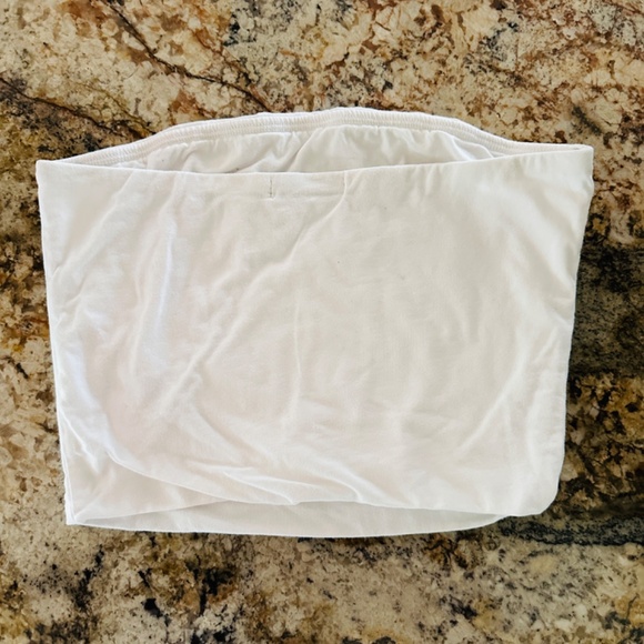 5 for $15 🦋 ACTIVE BASIC | White Tube Top - Picture 3 of 4